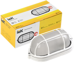 Светильник НПП1402 белый/овал с реш.60Вт IP54 IEK