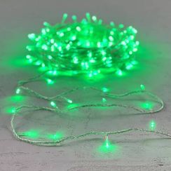 Светодиодная гирлянда с возможностью динамики 20 м., 200 зеленых LED ламп, 24V., прозрачный силиконовый провод, IP65, Beauty Led (EST200-3W10-1G)