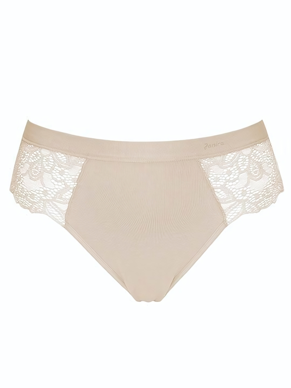 Трусики-слипы с кружевом Belle-Cotton (Размер: L) (Цвет: телесный)
