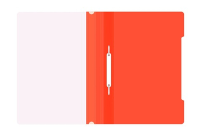 Скоросшиватель пласт. прозрачный верх.лист красный PS20red