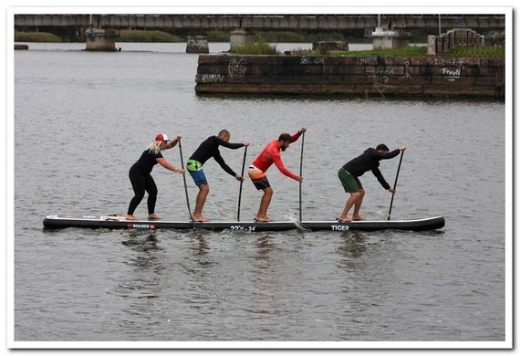 Надувная доска для SUP серфинга D7 Boards Tiger 22.0