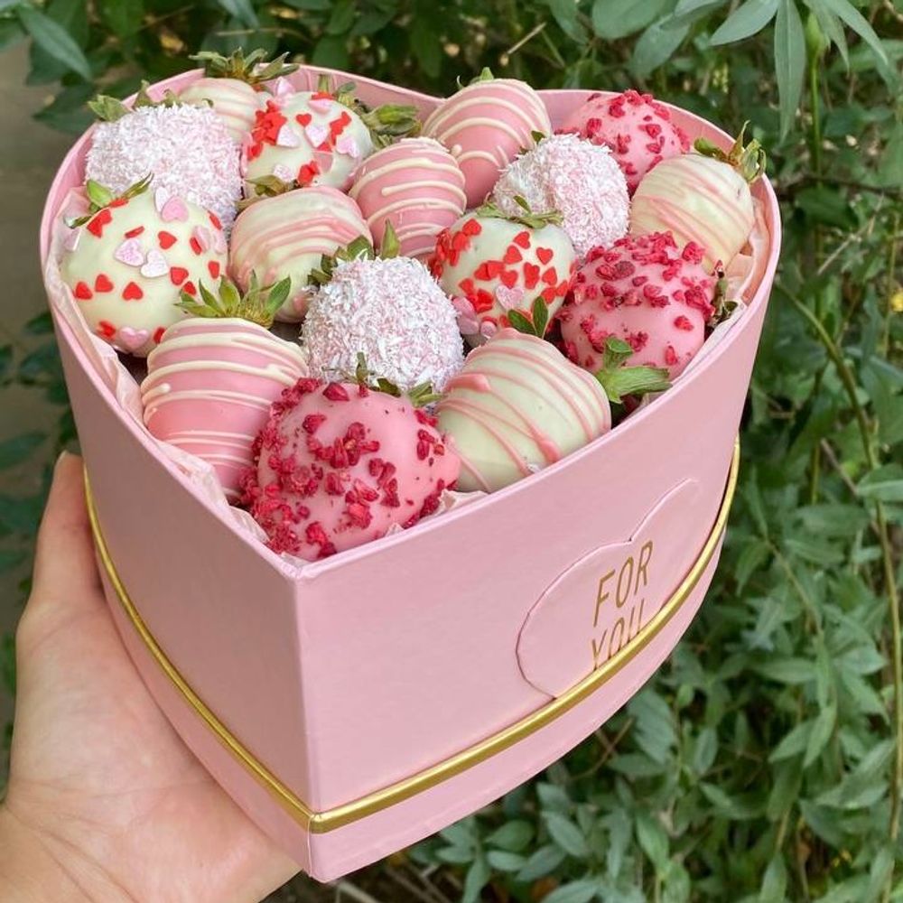 Бокс сердце М Pink