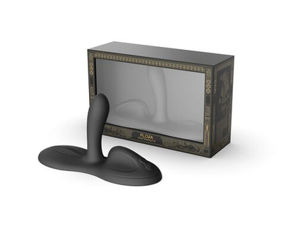 Черная виброподушка с функцией нагрева Flora (Цвет: черный)