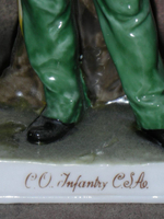 Статуэтка. Фарфор. Солдат. Офицер. Capodimonte. Италия