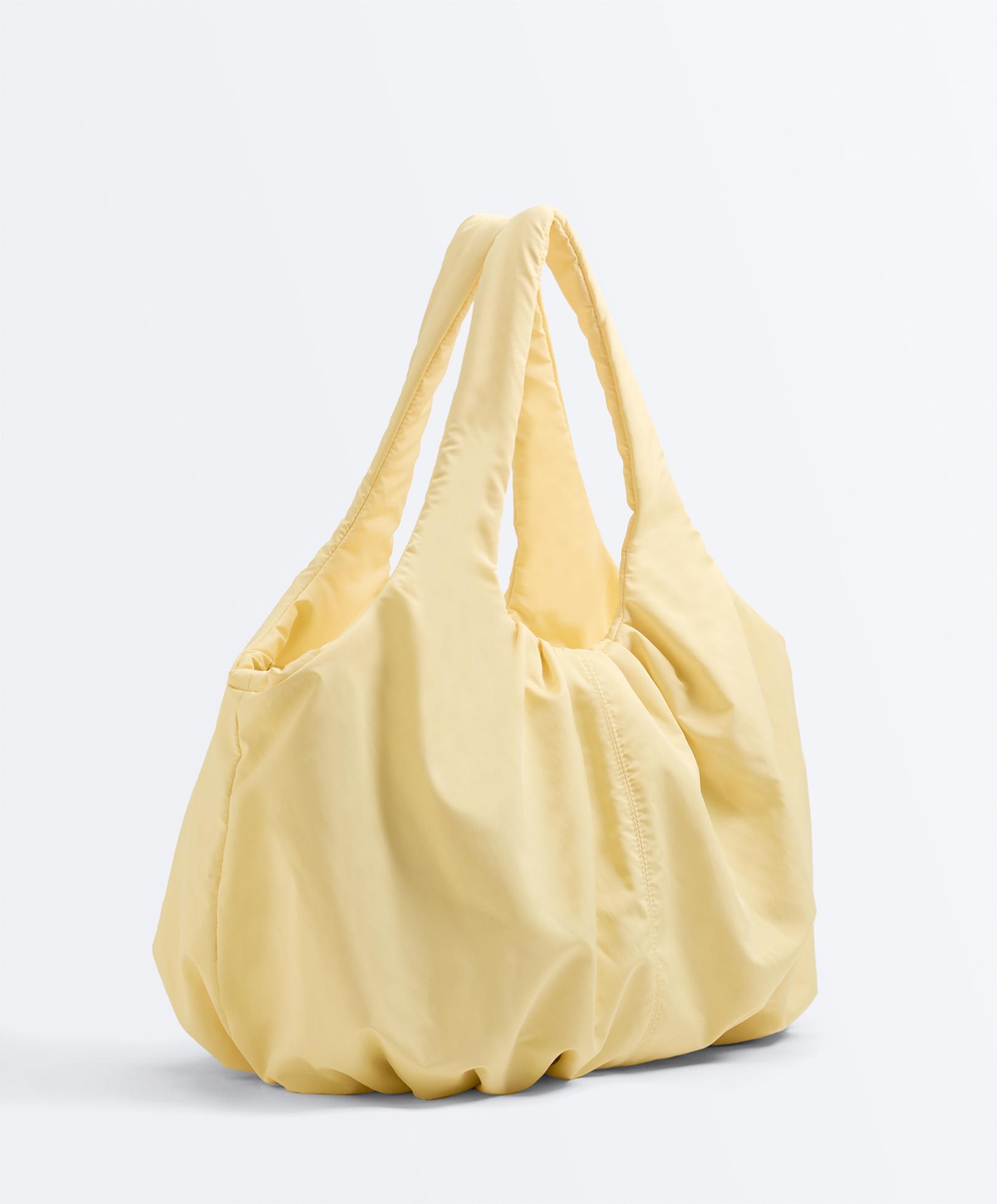 OYSHO Сумка-шоппер с эластичными ремнями, желтый
