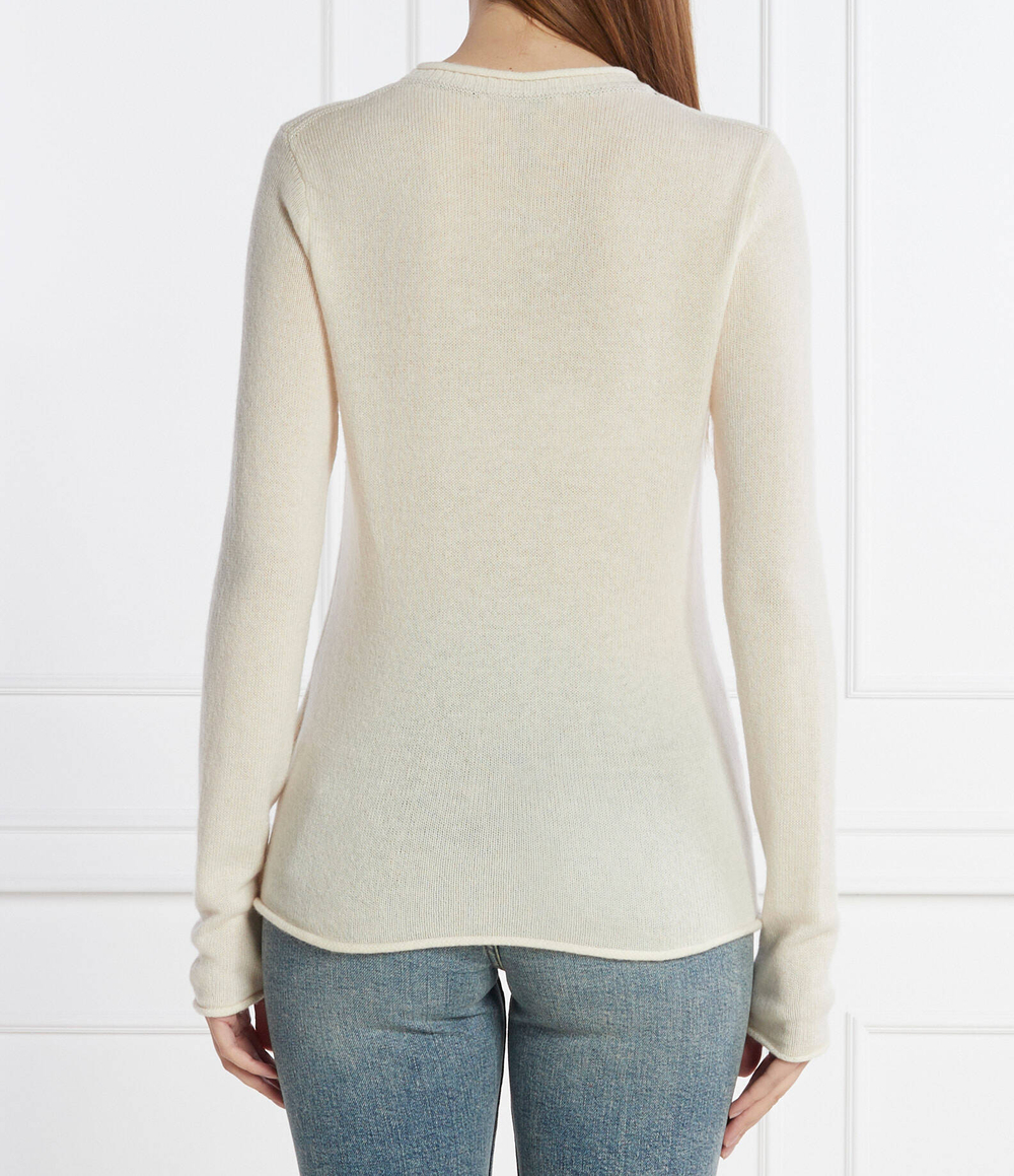 Хлопковый свитер soft c-nk Tommy Hilfiger - кремовый(WW0WW40264)