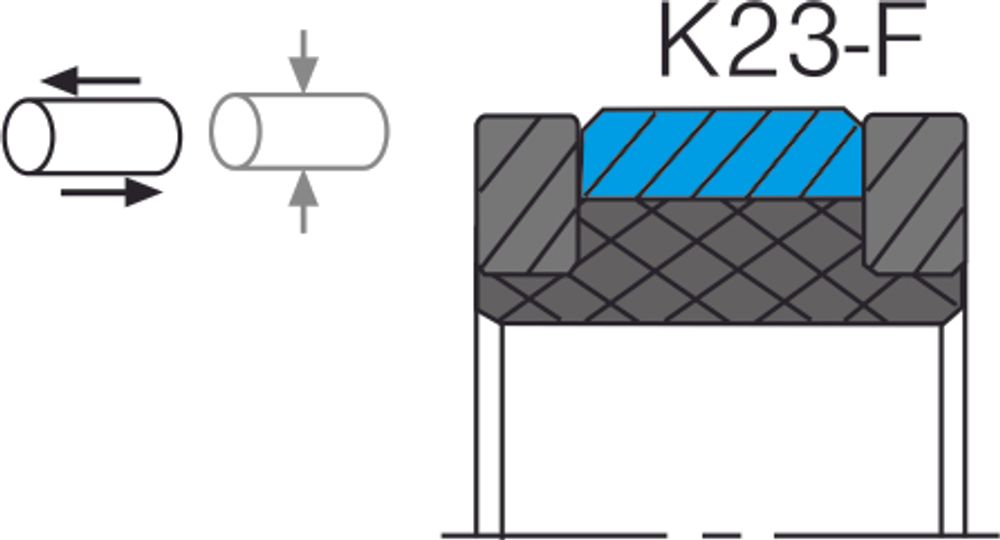 Уплотнение поршня K23-F аналог аксиос Aksios