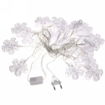 Гирлянда для дома 4,0 м 20 ламп LED с насадками СНЕЖИНКА Прищепка, прозрач.провод, Белый