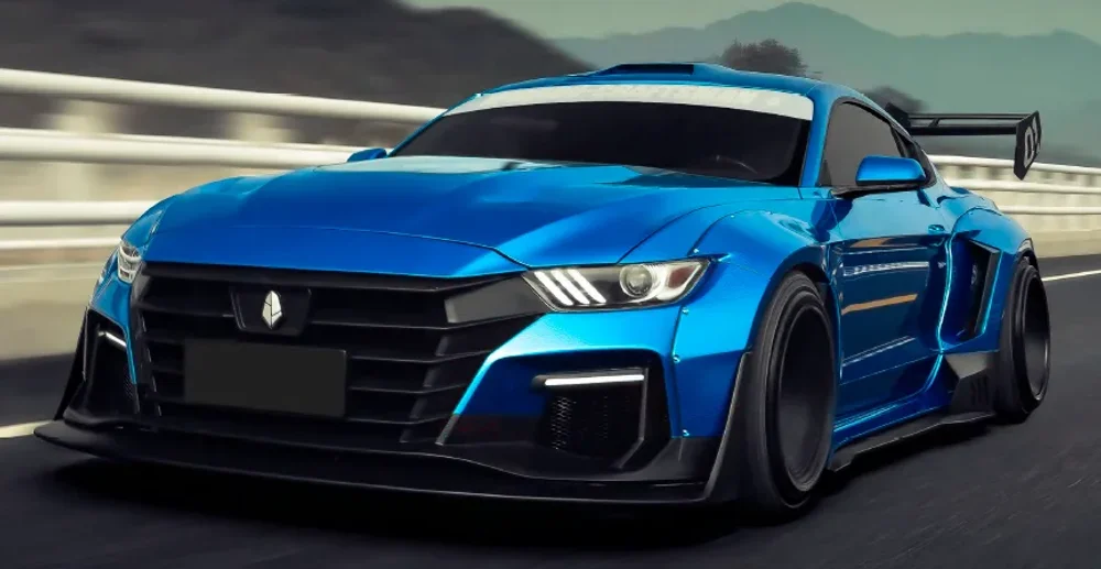 Широкий обвес для Ford Mustang S550 2015-2023 Форд Мустанг тюнинг карбон Robot robotbodykits