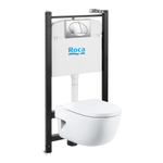 ПЭК Roca Meridian 893104110 подвесная чаша + инсталляция + сиденье + панель смыва