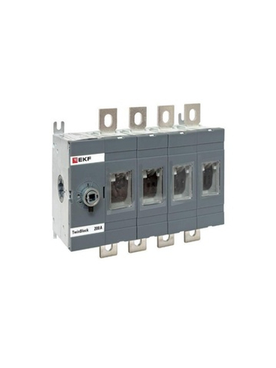Рубильник 4п 200А без рукоятки управления TwinBlock EKF tb-s-200-4p