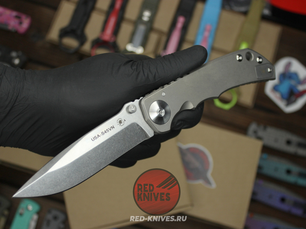 Нож Spartan Blades Harsey Titanium - рукоять серый титан + сухарь