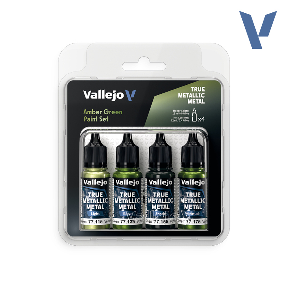 Vallejo True Metallic Metal - набор Amber Green