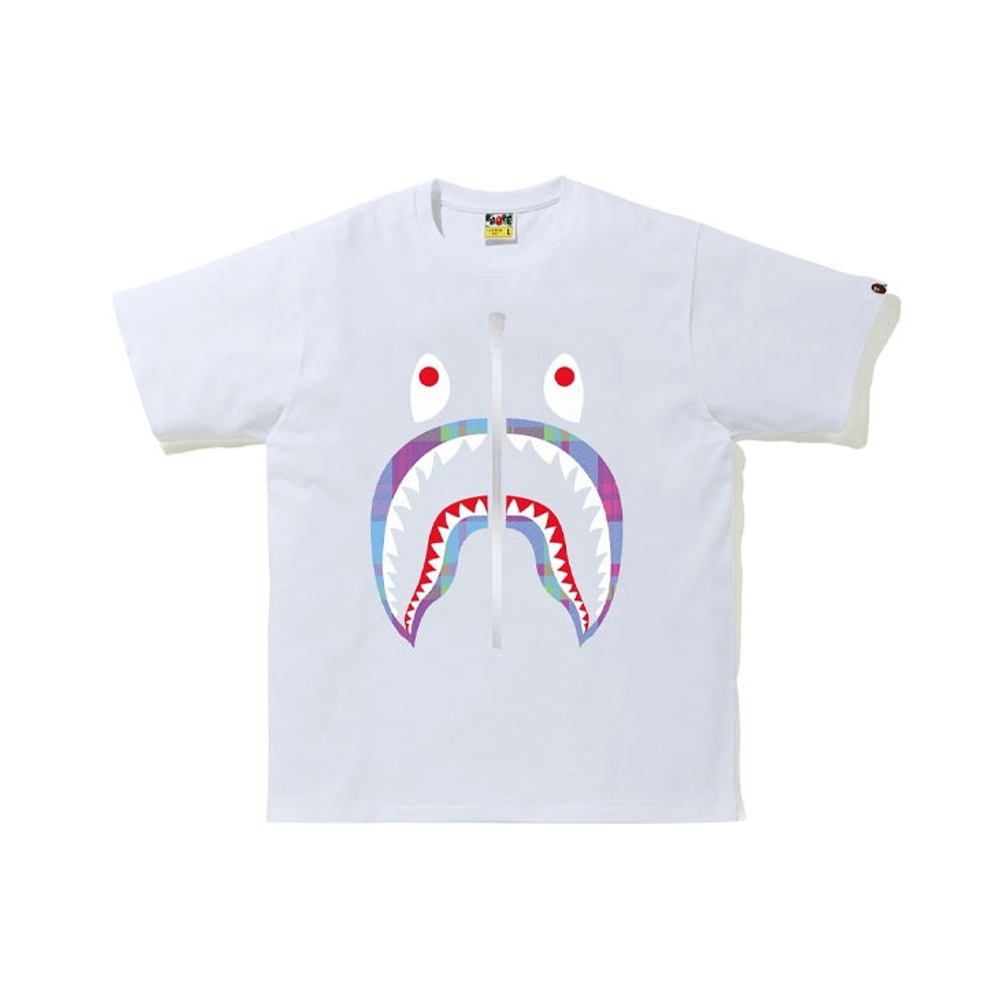 A Bathing Ape Check Shark Tee