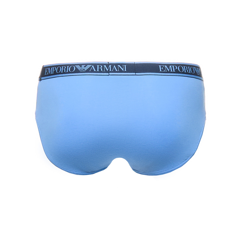 Набор мужских трусов брифов 3в1 (темно-синий, голубой, белый) Emporio Armani 111734_4F717 20711