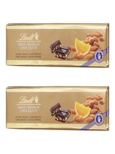 Тёмный шоколад Lindt с апельсином и миндалем 300 г x 2 шт