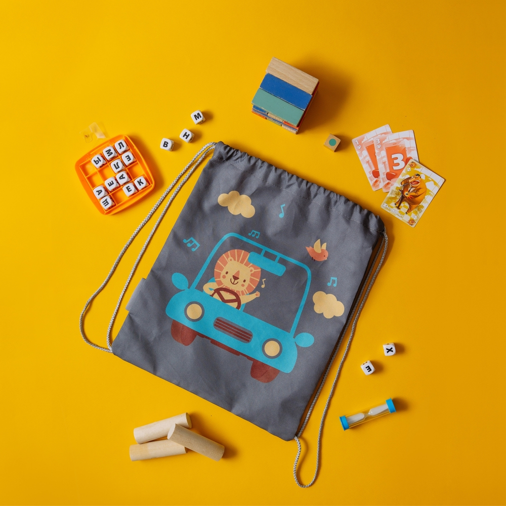 Мешок для сменки. Львенок в машинке