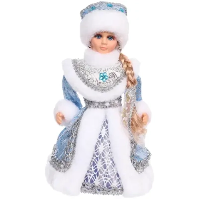 Снегурочка музыкальная «Новогодняя сказка» 30 см (голубая шубка)