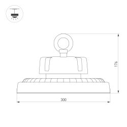 Светильник SP-ERCON-R300-200W White5000 (BK, 90 deg, 230V) (Arlight, IP65 Металл, 5 лет) 056106