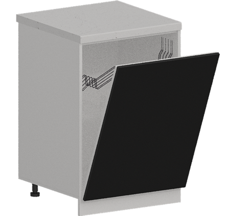 Кухня Модуль ШНВ 600 Вотан / Черный матовый