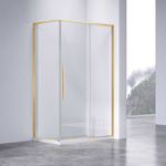 Душевой уголок Slim-N VSR-4SN8012CLG, 1200*800, брашированное золото, стекло прозрачное