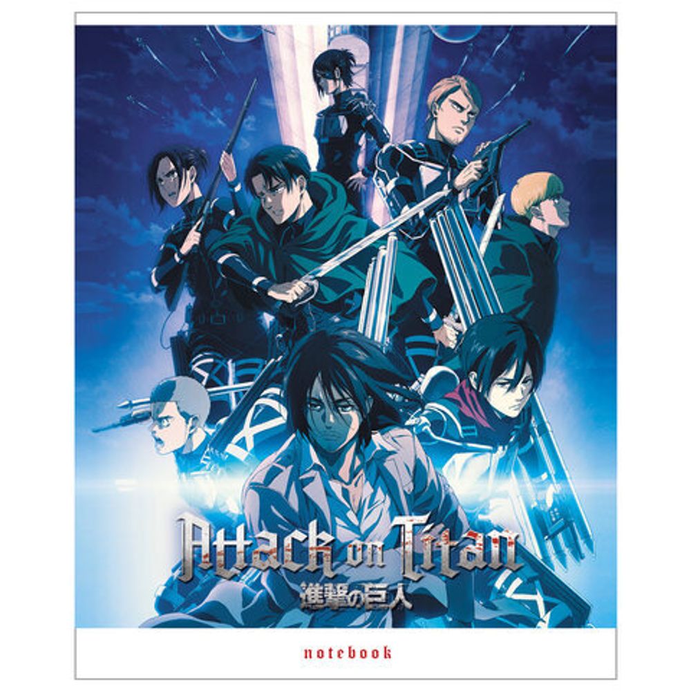 Тетрадь А5, 48 л., HATBER скоба, клетка, обложка картон, Атака Титанов 2, 48Т5В1, 5шт