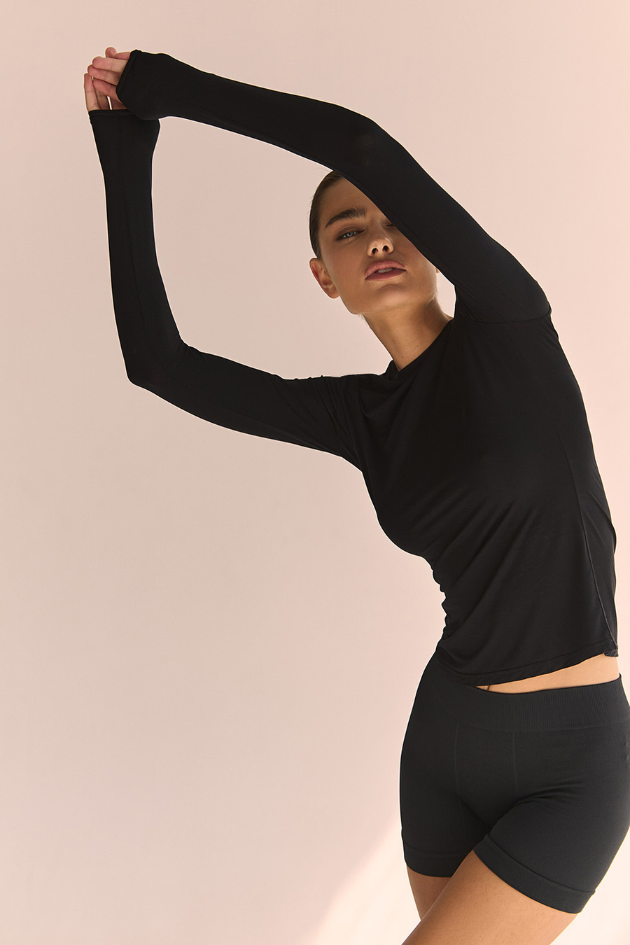 Лонгслив из бамбука Чёрный