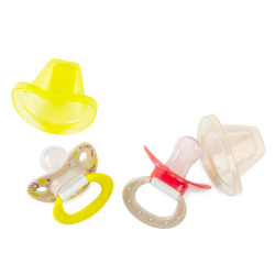 Соска-пустышка с футляром силиконовая адаптированной формы 1 шт. ПОМА с 4 месяцев, жёлтый