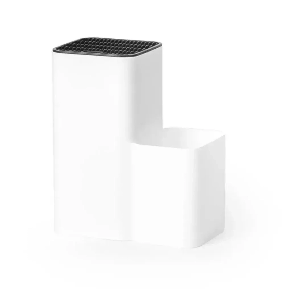 Подставка для ножей и столовых приборов, Бело-черный