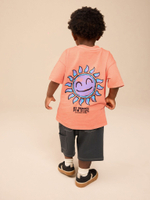 Футболка и шорты в комплекте для мальчика Next E63-610, Персиковый, Черный