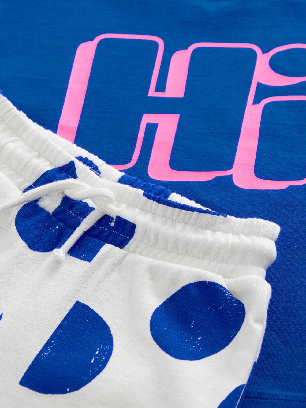 Футболка и шорты в комплекте для мальчика Next AG8-732, Синий, Белый