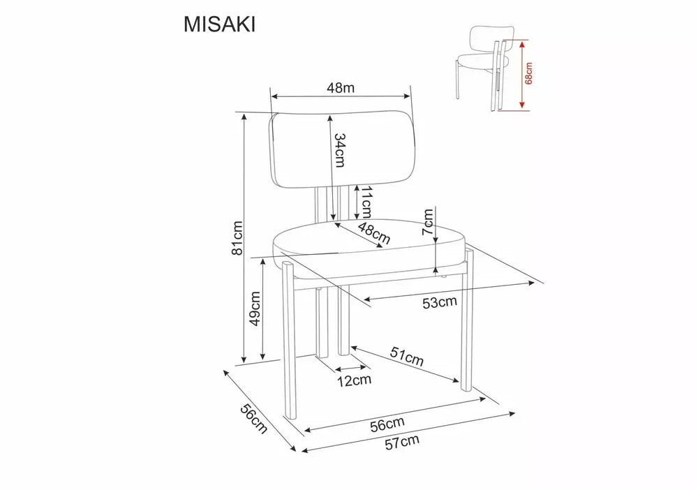 Стул SIGNAL MISAKI D t.253 бежевый/орех