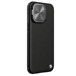Кожаный чехол Nillkin серии CamShield Prop Leather для iPhone 15 Pro, металлическая откидная крышка для камеры