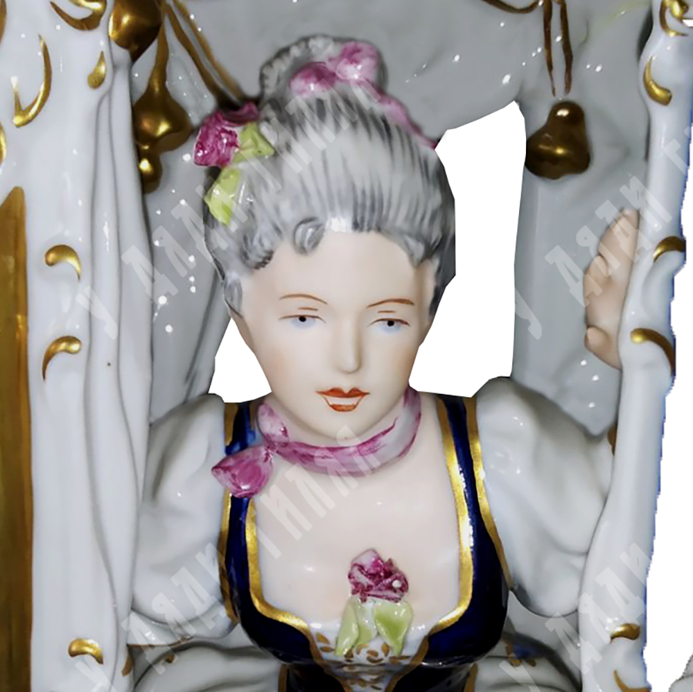 Прогулка на портшезе. Фарфор. Чехия, Royal Dux, 1970