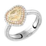 Кольцо с Жёлтым Сапфиром и Бриллиантами, R0070-712/1