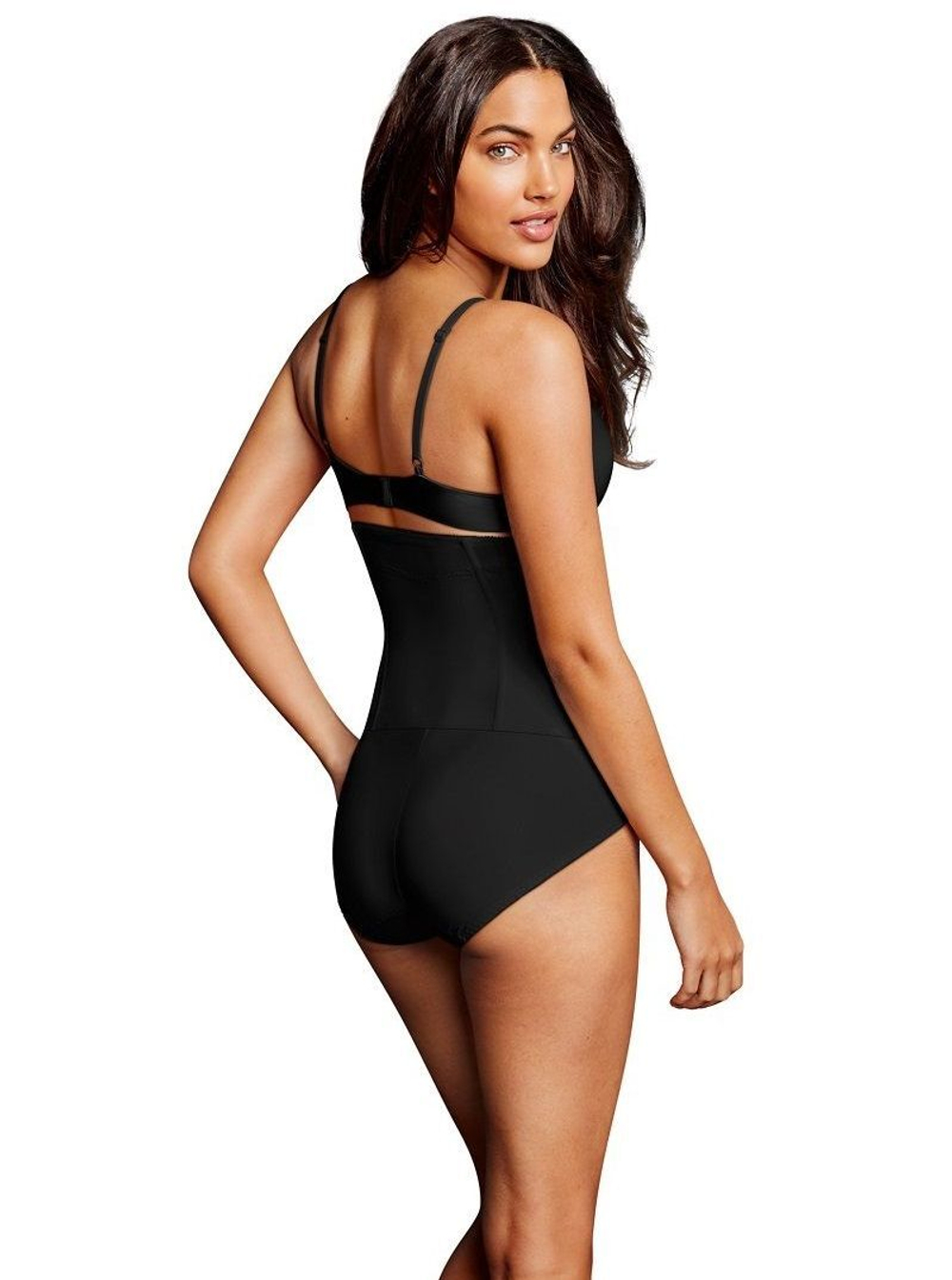 Корректирующие трусики с фронтальной застежкой на крючках (Размер: S) (Цвет: черный)