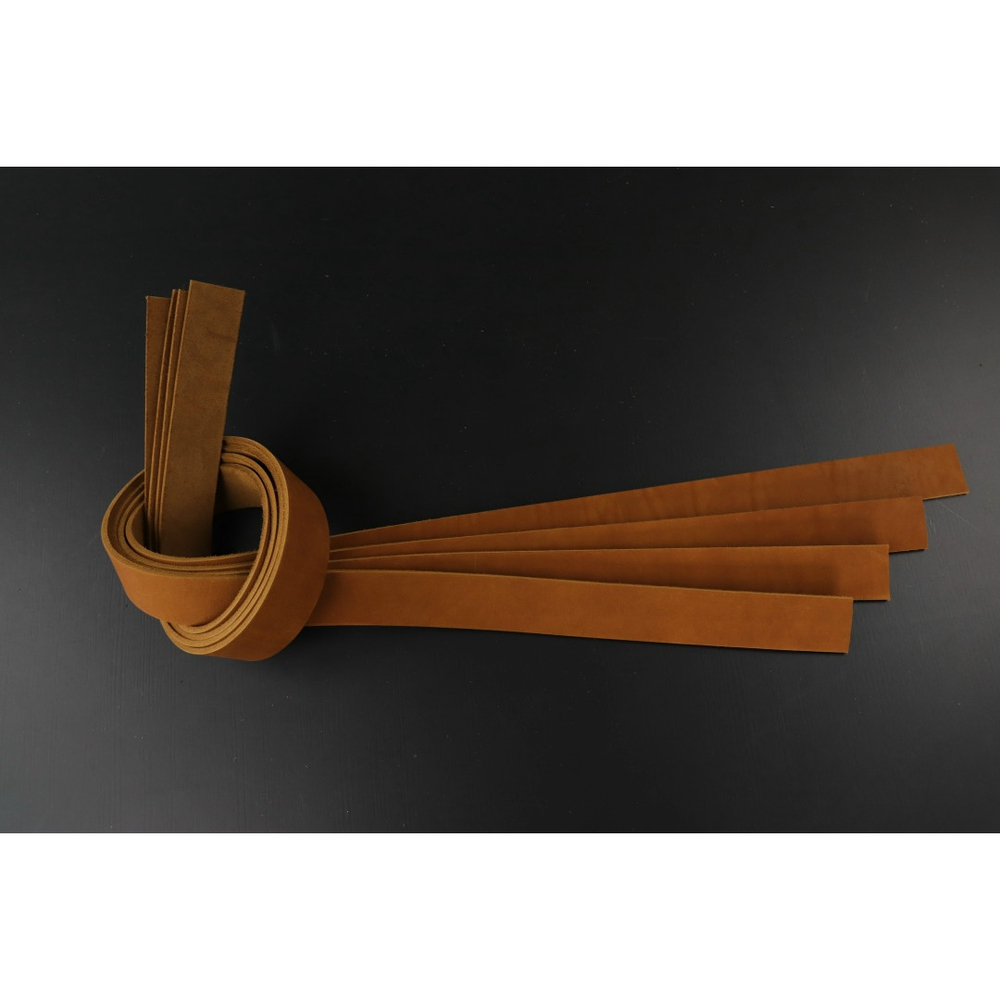 Ременная заготовка Коньяк гладкая 4мм+