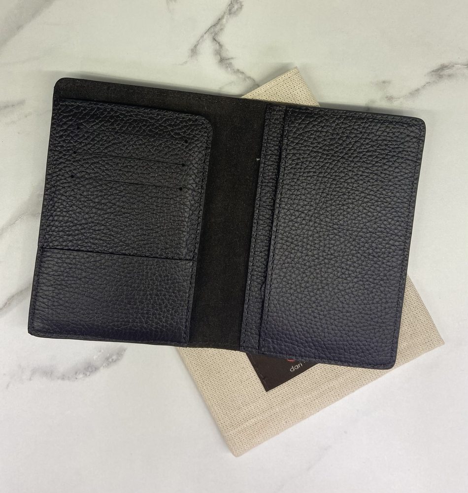 Кожаная обложка для паспорта DBR 15-38 черный