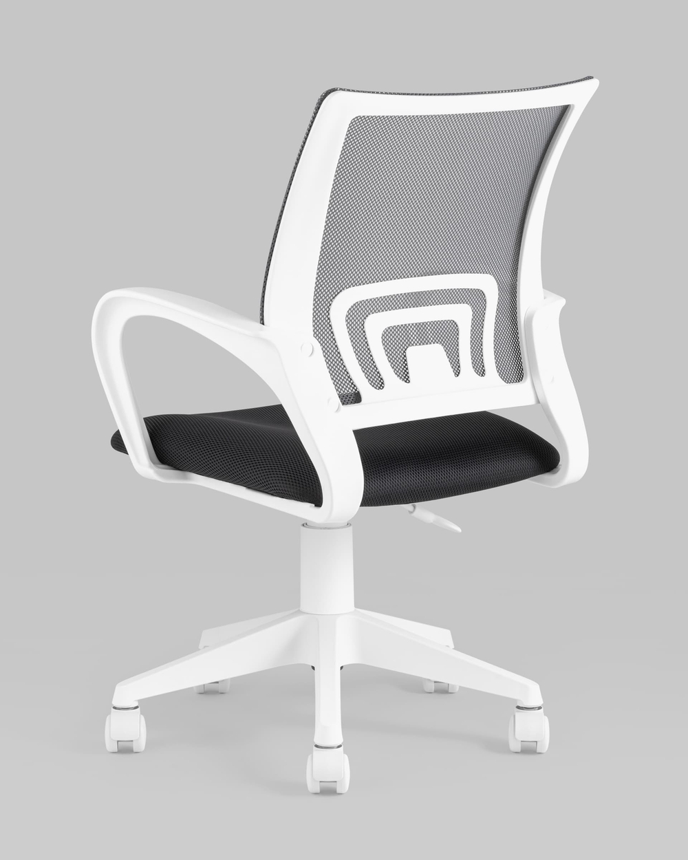 Кресло офисное TopChairs ST-BASIC-W серый крестовина пластик белый