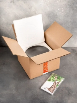 Набор посуды 6 тарелок 27 см плоских графит для ресторана