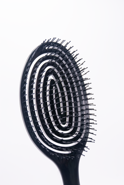 Профессиональная гибкая расческа для волос с двойными зубьями, ЧЕРНАЯ - Bouticle Flexible Hair Brush