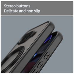 Чехол черного цвета для Google Pixel 9a с магнитным поворотным кольцом-подставкой