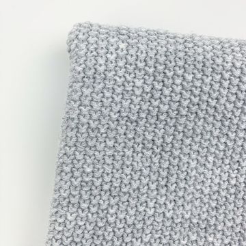 Плед Simple с кружевом серый