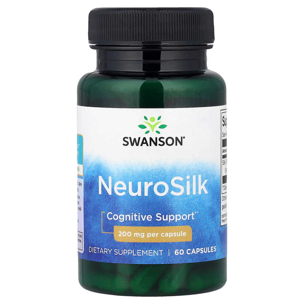 Swanson, NeuroSilk, 200 мг, 60 капсул