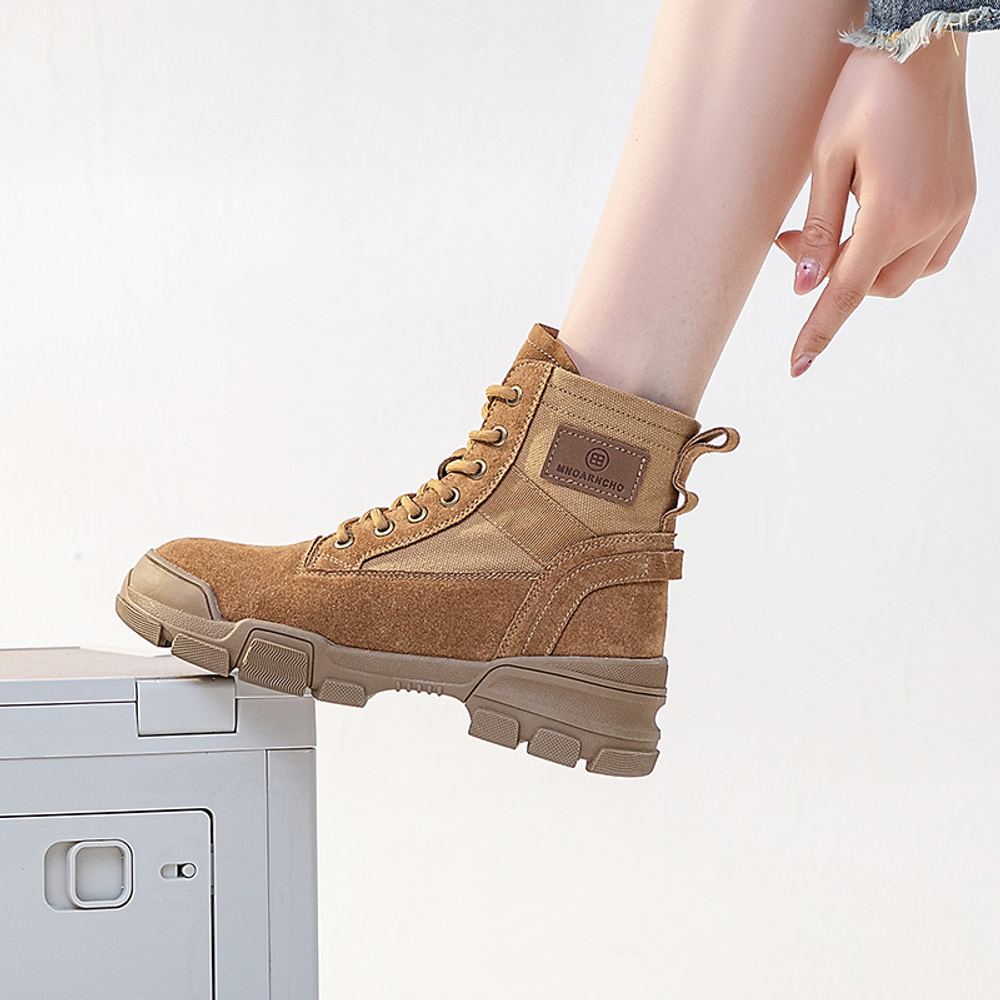 XIANGCHENG Cow Suede Abrasion Resistant Cushioning Short Outdoor Boots Women"s