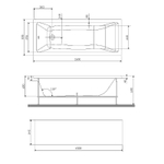 Фронтальная панель для ванны AM.PM Gem 150 W93A-150-070W-P Белая