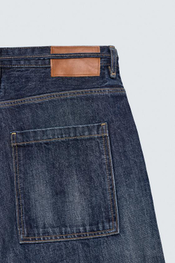 ZARA ДЖИНСЫ BAGGY FIT, СИНИЙ