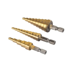 Сверло ступенчатое по металлу 3 шт 3-12 4-12 4-20 в чехле KROFT