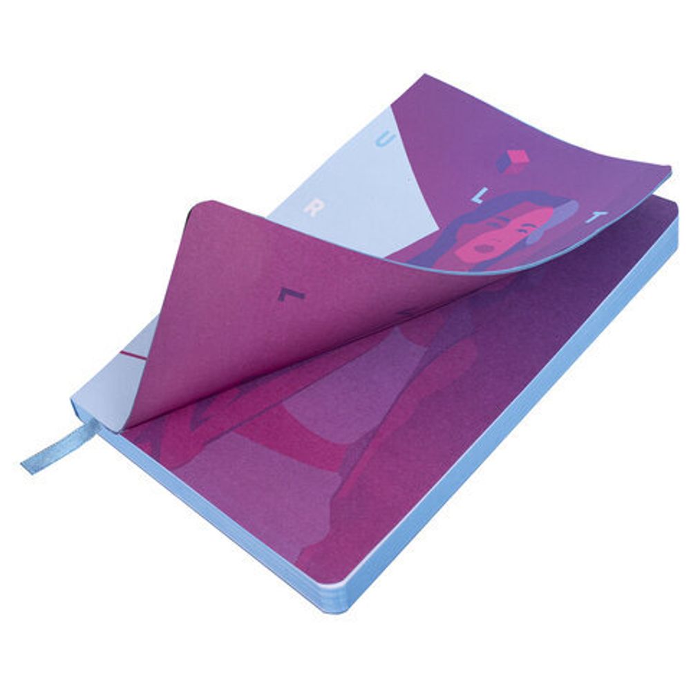 Ежедневник недатированный B6 (127х186 мм), BRAUBERG VISTA, под кожу, гибкий, 136 л., "Ultraviolet", 112104