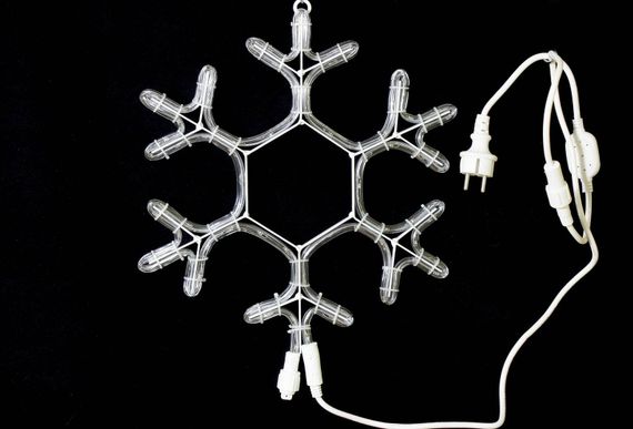 Светодиодная фигура снежинка с мерцанием 40 см., синий, Winner Light (9053-40B)